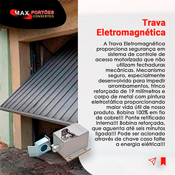 Travas Eletromagnética de Portão